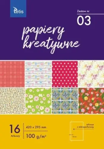 Set letra kreative Tetis A3, 16 fletë, No. 03, shumëngjyrëshe