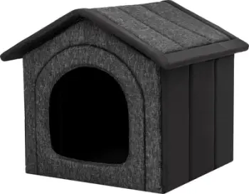 Shtëpizë për qen Hobbydog R6 Kennel, eco-leather, material Oxford, e zezë