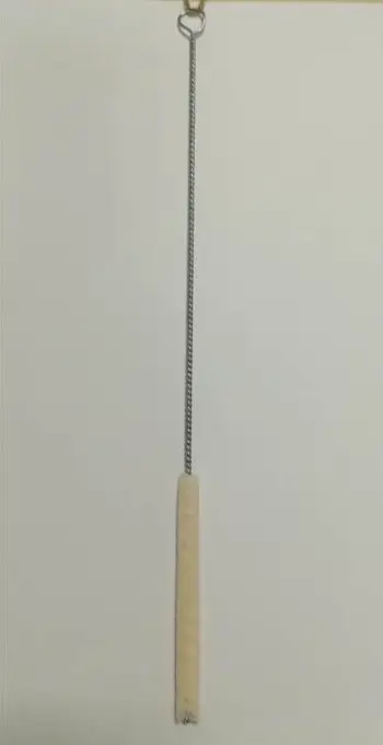 Furçë për kashtë pijesh Klean Kanteen Drinking Straw Brush Cotton Vegan, dorezë çelik inox, kokë pambuku, e bardhë