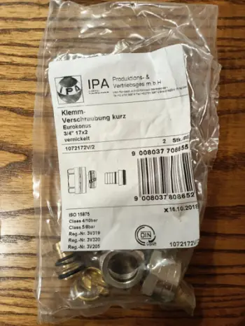 Set lidhës për ngrohje nën dysheme Roth Union, për tuba 17mm, metalik