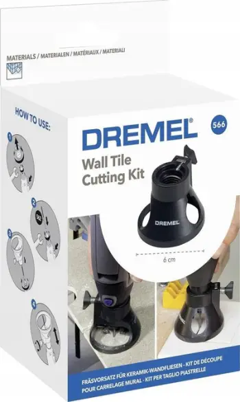 Shtojcë frezimi për pllaka Dremel 566, prerje precize, kontroll i lartë, e zezë