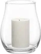 Qiri mbajtëse Leonardo Hurricane Lantern Giardino, 18 cm, qelq, transparente