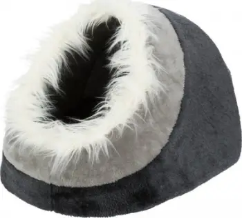 Shtrat i mbyllur për kafshë shtëpiake Trixie Minou, 35 x 26 x 41 cm, pelush, gri e errët dhe gri e çelët