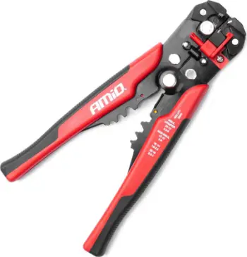 Mjet zhveshës kabllosh AMiO 03132, 205mm, doreza plastike, i kuq