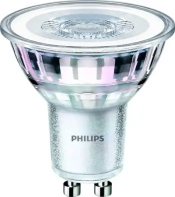 Set llamba LED Philips GU10, 3 copë, 4.6W 2700K, 355lm, e bardhë