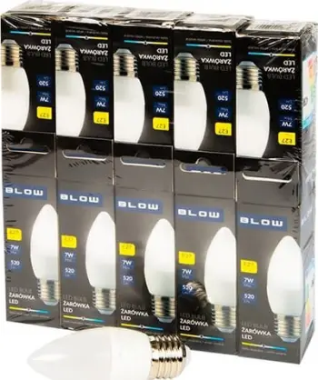 Set llamba LED Blow E27 C37 ECO, 7W, dritë neutrale, 10 copë