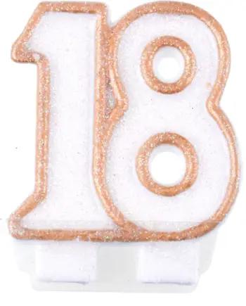 Qirinj ditëlindjeje Arpex Numbers, numri 18, shumëngjyrësh
