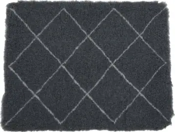 Shtrat izolues për qen Berber G, 75x120 cm, poliester i ricikluar, gri