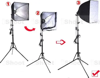 Set llambë për studio SoftBox IShoot, 1 softbox, 40x40 cm, E27 - 4