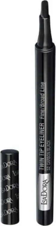 Laps sysh eyeliner Isadora Twin Tip 52, 1ml, i zi karbon