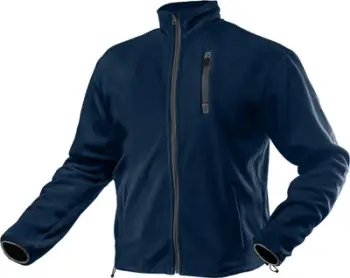 Bluzë fleece NEO, poliester 100%, me xhepa me zinxhir, blu navy, S