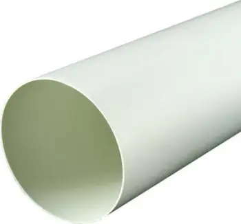 Kanal ventilimi Euro3plast Ventilation Technology, diametër 125mm, ABS plastik, i bardhë