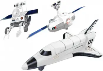 Set lodër krijuese Lean Sport Space Solar 3 in 1 Rover, me panel diellor, për fëmijë 8+, shumëngjyrësh