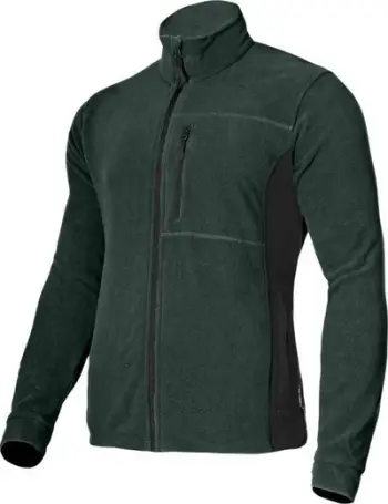 Bluzë fleece Profix Green and Black L4011801, madhësia S, poliester, jeshile e zezë