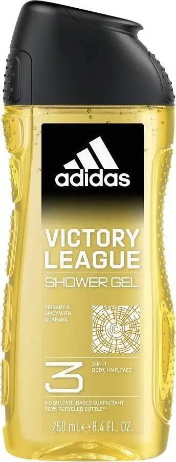 Xhel dushi Adidas Victory League 3 në 1, 250ml, për trup fytyrë dhe flokë