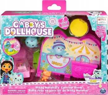 Set lodër Spin Master Gabby's Dollhouse Kitty Narwhal's Carnival Room, dhomë karnevali, multikolor