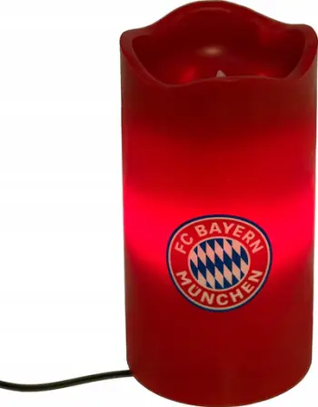 Kandilë LED FC Bayern 04115, 80 mm x 150 mm, e kuqe