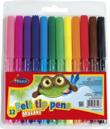 Markera me majë felt Beniamin, set 12 ngjyra, shumëngjyrësh