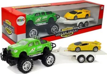 Set lodrash Lean Sport, xhip off road me fërkim, makinë sportive e verdhë
