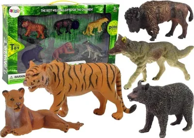 Set lodrash figurina kafshë të egra, plastikë, multicolor - 1
