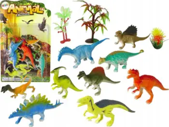 Set lodrash dinosaurë, 9 pjesë, shumëngjyrësh