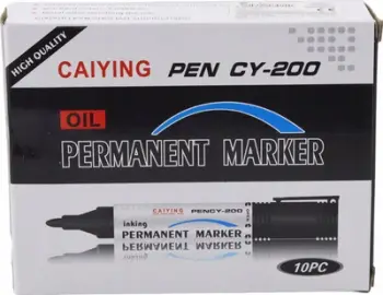 Markera të përhershëm LEANToys Waterproof, 10 copë, rezistent ndaj ujit, të zinj