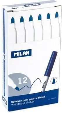 Markera për tabelë të bardhë Milan, kuti 12 copë, majë 3.7 mm, të zinj