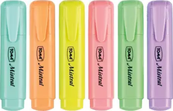 Markera Mistral Pastel Highlighters, set 6 copë, shumëngjyrëshe