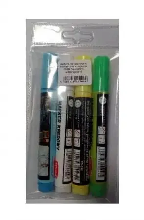Markera shkumësi Chalk Markers, 4.45 mm, set 4 ngjyra