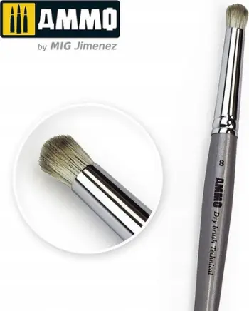 Furçë teknike AMMO Drybrush 8, për pikturë modeli, shumëpërdorimshme