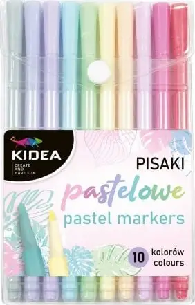 Markera pastel Kidea, set 10 copë, shumëngjyrëshe