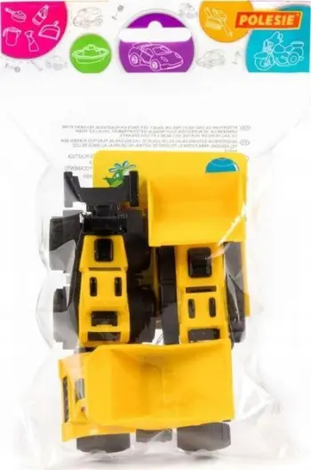 Set lodrash ndërtimi Polesie 47981, kamion mini, buldozer dhe pirun ngritës mini, shumëngjyrëshe