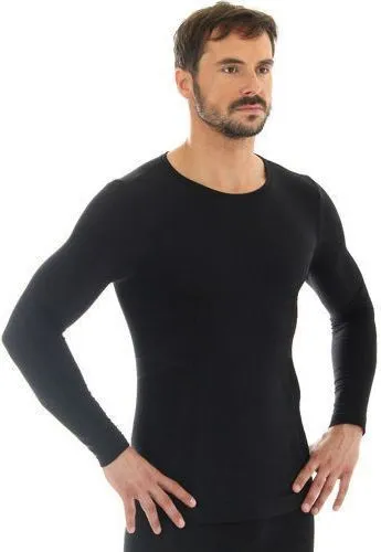 Bluzë për meshkuj Brubeck Comfort Wool, XL, e zezë - 1