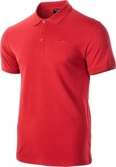 Bluzë polo Hi-tec Romso, pambuk 100%, për meshkuj, e kuqe - 1