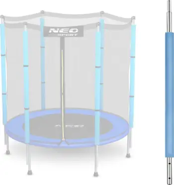 Shtyllë e poshtme për trampolinë Neo-Sport, 4.5 ft, për rrjetë të jashtme, blu
