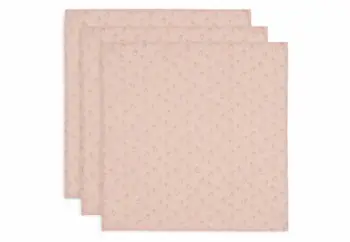 Set mbulesa të holla për fëmijë Jollein Miffy Silhouettes 70x70cm, 3 copë, rozë