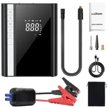 Set paisje multifunksionale Carsun, pompë ajri, jump starter, Power Bank, e zezë