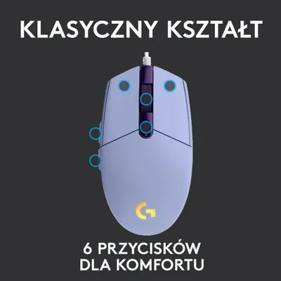 Maus Logitech G102 Lightsync vjollcë (910-005854) - 5