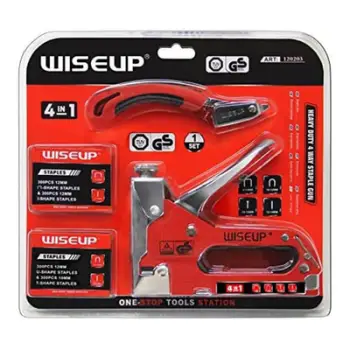 Set Pistoletë kapëse (Staple Gun) 4 në 1 me kapse, WISEUP