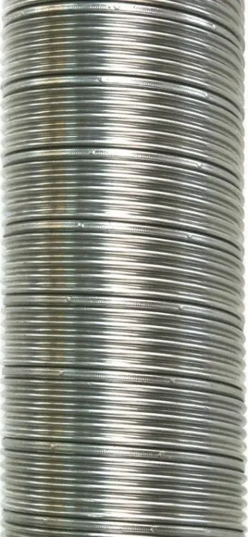 Tub fleksibël çeliku SpiroFlex 115, diametër 115mm, gjatësi 1m, argjendtë