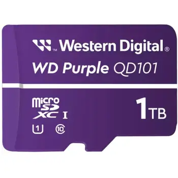 Kartë Memorie SD CARD WD Purple 1TB Surveillance microSD XC Class – 10 UHS 1