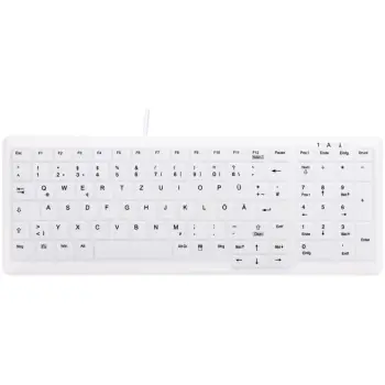 Tastierë me kabllo Industriale CHERRY ACTIVE KEY MTA AK‑C7000 / IP68 / DE Layout – Bardhë