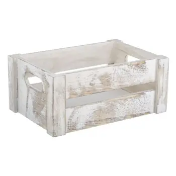 Arkë dekorative druri e bardhë 25x17x11cm