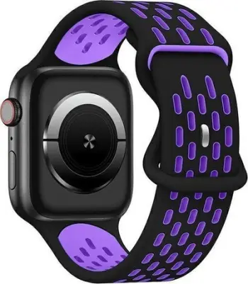 Rrip dore për Apple Watch Beline Sport Silicone, 38/40/41mm, silikon, i zi me vjollcë