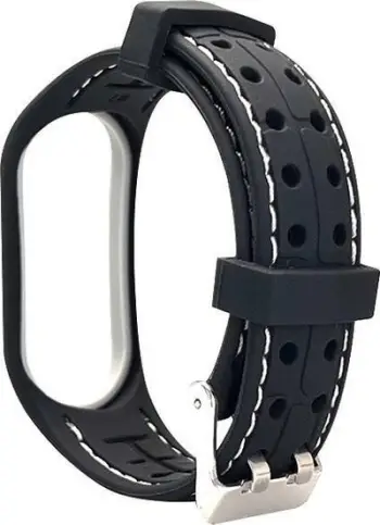 Rrip dore për Xiaomi Mi Band 5/6, silikon, e zezë dhe e bardhë