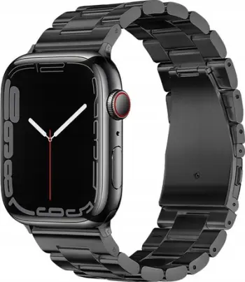 Rrip ore Forcell F Design FA10 për Apple Watch 42 44 45 49mm, çelik inoksi, i zi