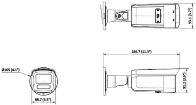 Kamerë IP Hikvision DS-2CD2T43G2-4LI, 4MP, lentjë 2.8mm, e bardhë - 2