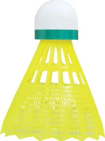 Shuttlecock badminton Talbot Torro Tech 350, shpejtësi e ulët, 3 copë, e verdhë