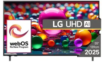TV LED, LG, 55UA75003LA, 55" 4K UHD Smart, 60 Hz, 3x HDMI 2x USB, e zezë