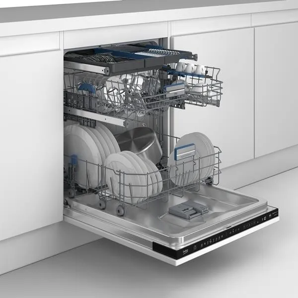 Lavastovilje e inkastruar Beko BDIN38551P, 60 cm, 15 sete, e bardhë - 4